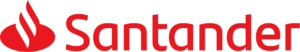 Logotipo del Banco Santander, una de las entidades financieras colaboradoras de Havitec para la gestión de hipotecas y financiación inmobiliaria.